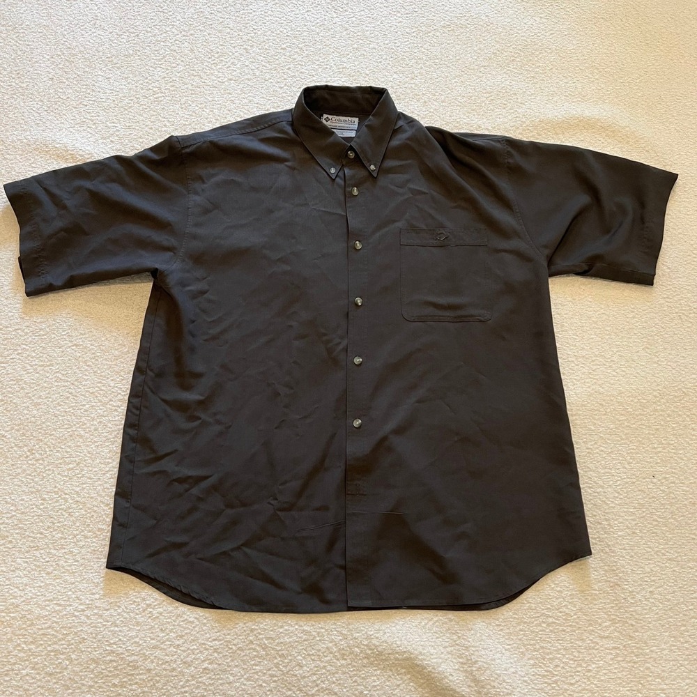 Columbia Sportswear Mens Button Down Shirt Short Sleeve Casual XL